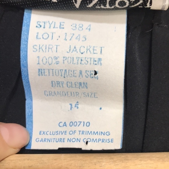 VINTAGE Michel Antoni black oversized skirt jacket open cardigan half sleeve 14 - Picture 9 of 9